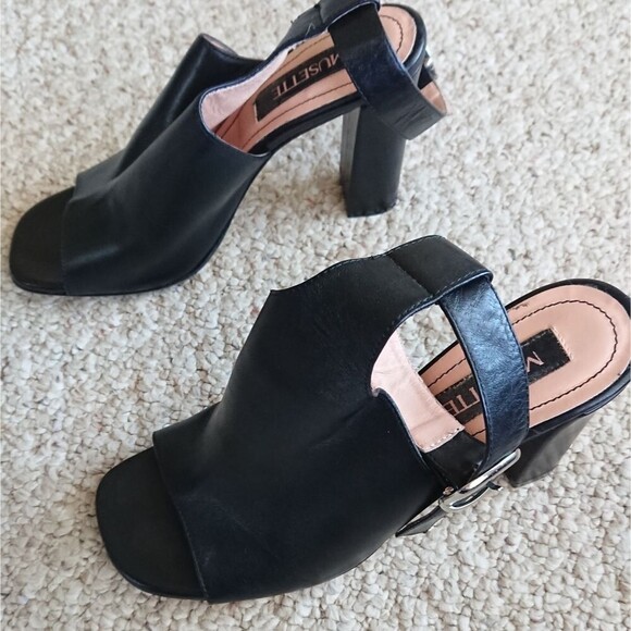 Musette OPEN TOE HEELS ankle strap size 37.5 - Picture 2 of 12